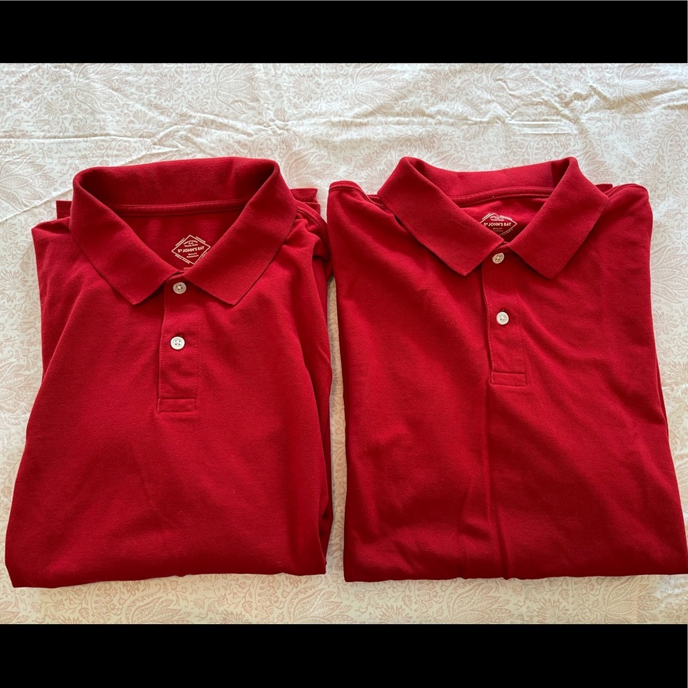 2 Red Polo Shirts